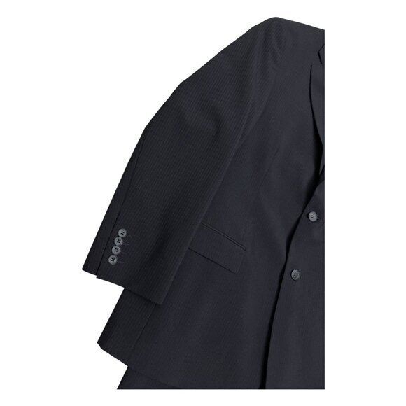 BELLISSIMO Pinstripe Luxury Designer Business Formal Blazer & Jacket Suit 42R - Picture 7 of 11